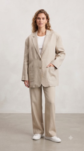 Oversized Linen Blazer
