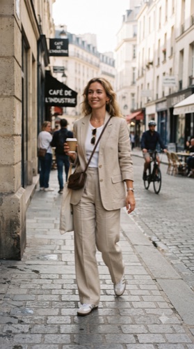 Oversized Linen Suit Set