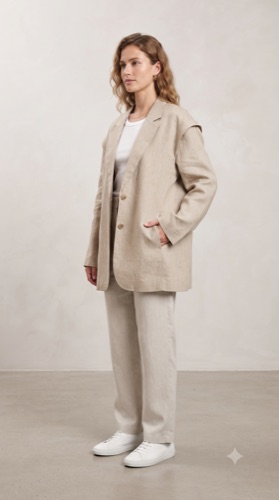 Relaxed Linen Blazer